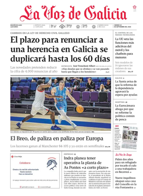 Cover of La Voz de Galicia (Lugo)