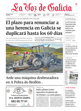 Cover of La Voz de Galicia (Monforte)