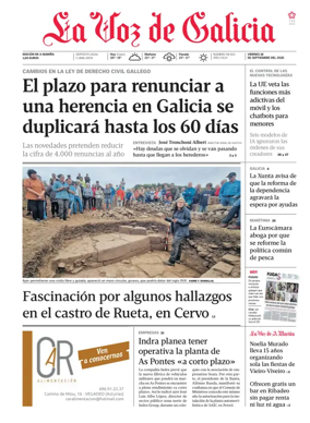 Cover of La Voz de Galicia (Viveiro)