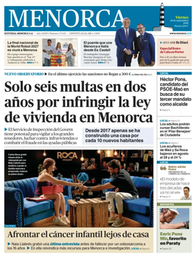 Cover of Menorca Diario Insular