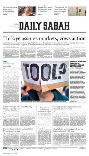 Cover of Daily Sabah (Turkey)