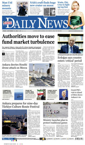 Cover of Hurriyet Daily News & Economic Review