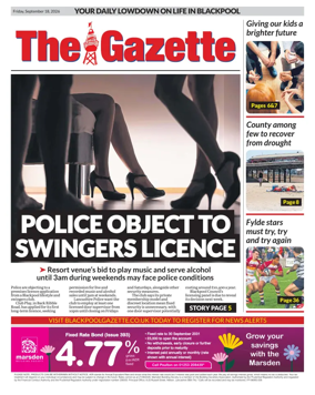 Cover of Blackpool Gazette