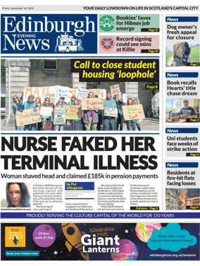 Cover of Edinburgh Evening News