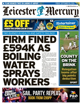 Cover of Leicester Mercury