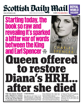 Cover of Scottish Daily Mail