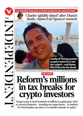 Cover of The Independent