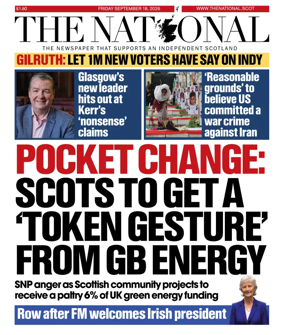 Cover of The National (Scotland)