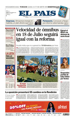 Cover of El Pais (Uruguay)