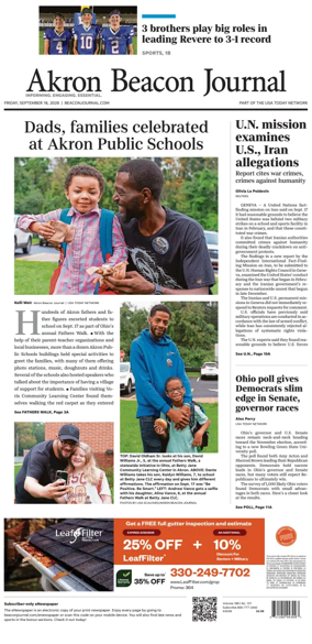 Cover of Akron Beacon Journal