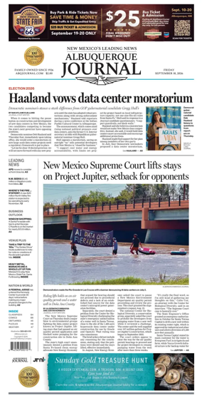Cover of Albuquerque Journal