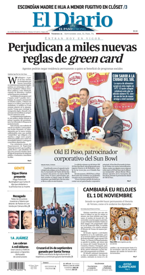 Cover of El Diario de El Paso