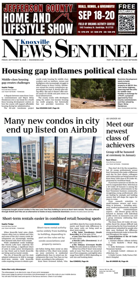Cover of Knoxville News Sentinel