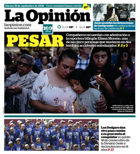 Cover of La Opinion