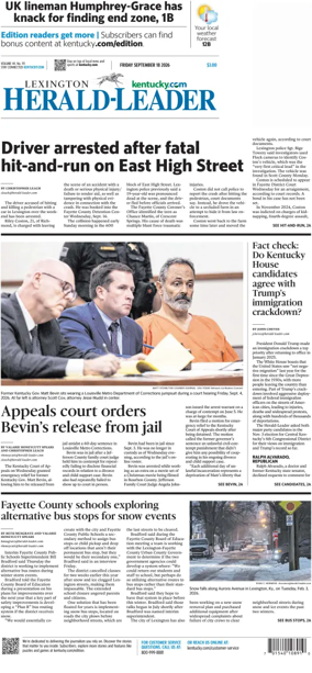 Cover of Lexington Herald-Leader