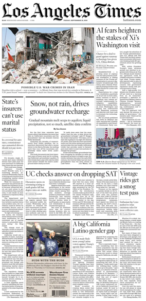 Cover of Los Angeles Times