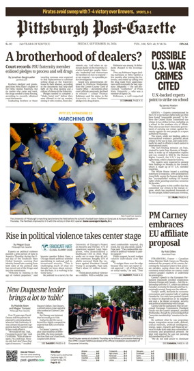 Cover of Pittsburgh Post-Gazette