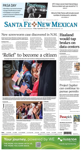 Cover of Santa Fe New Mexican