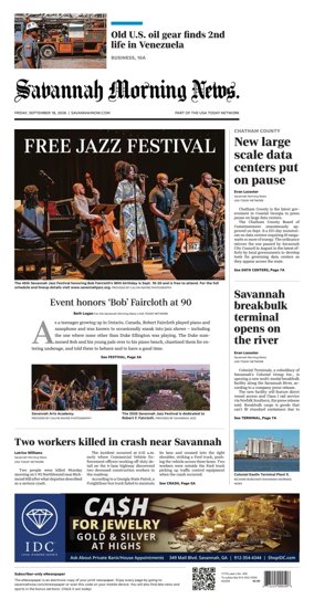 Cover of Savannah Morning News