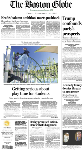 Cover of The Boston Globe