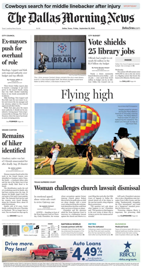 Cover of The Dallas Morning News