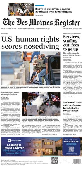 Cover of The Des Moines Register