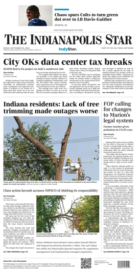 Cover of The Indianapolis Star