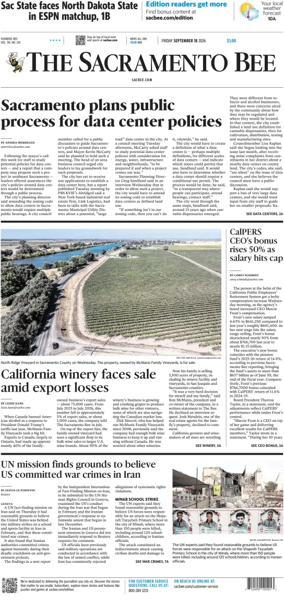 Cover of The Sacramento Bee