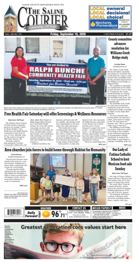 Cover of The Saline Courier