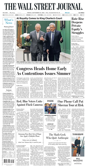 Cover of The Wall Street Journal