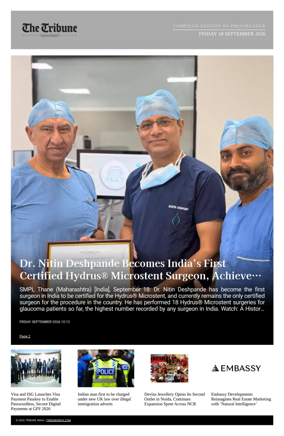 Cover of Tribune India - Compiled Edition
