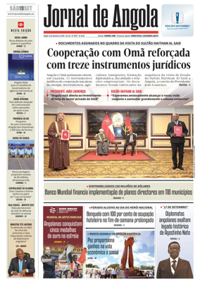 Cover of Jornal de Angola