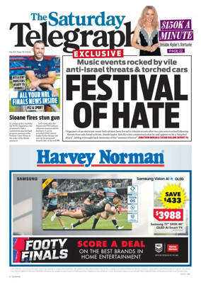 Cover of The Daily Telegraph (Sydney)