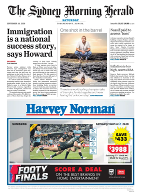 Cover of The Sydney Morning Herald