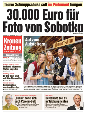 Cover of Kronen Zeitung