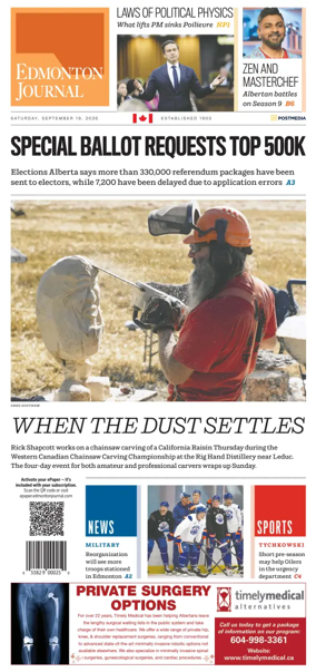Cover of Edmonton Journal