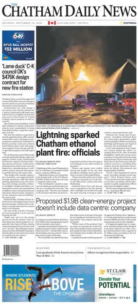 Cover of The Chatham Daily News