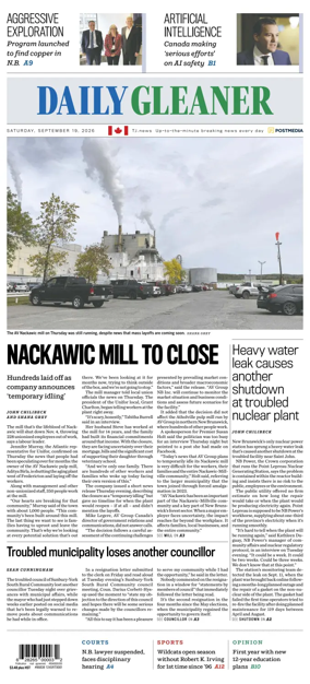 Cover of The Daily Gleaner