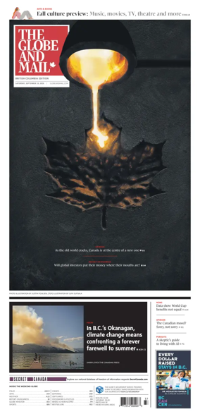 Cover of The Globe and Mail (BC Edition)