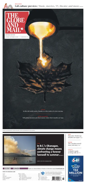 Cover of The Globe and Mail (Ontario Edition)