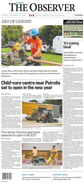 Cover of The Observer (Sarnia)
