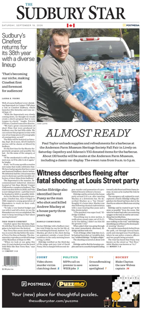 Cover of The Sudbury Star