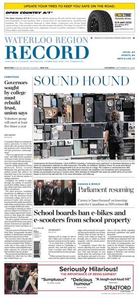 Cover of Waterloo Region Record