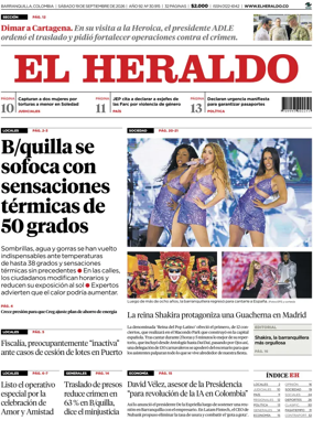 Cover of El Heraldo (Colombia)