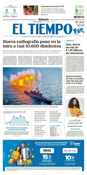 Cover of El Tiempo (Bogota)