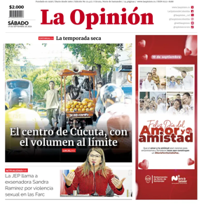 Cover of La Opinion