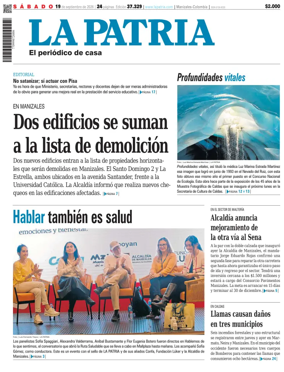 Cover of La Patria (Colombia)