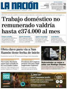 Cover of La Nacion (Costa Rica)
