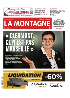 Cover of La Montagne (Clermont-Metropole)