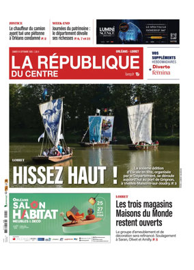 Cover of La Republique du Centre (Orleans - Loiret))